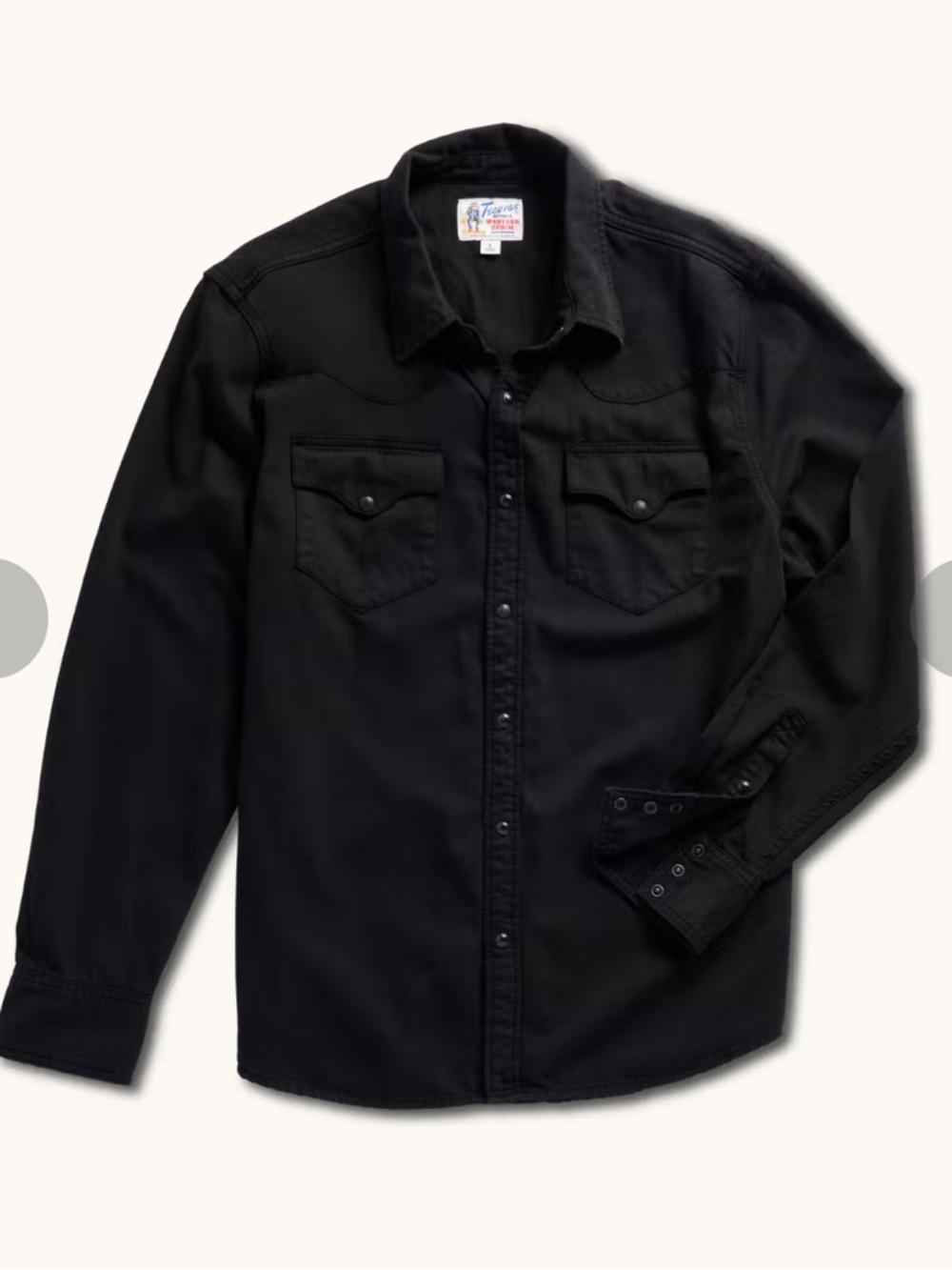 TECOVAS Men's Denim Long Sleeve Pearl Snap